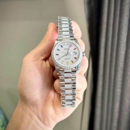 Rolex Day-Date Custom Moissanite Diamonds 36mm